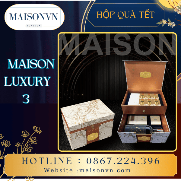 Hộp Quà Tết Maison Luxury 3 - Hương Vị Truyền Thống Tết